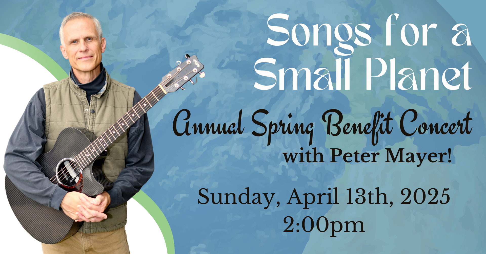 Peter Mayer Songs for a Small Planet Concert Website Banner